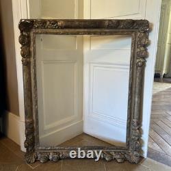 Grand cadre époque LOUIS XIV XVIIIe s bois doré ancien