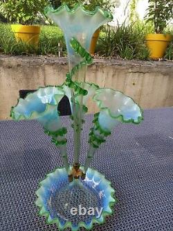 Grand centre de table tulipier Murano en verre époque fin XIX ème siècle