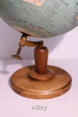 Grand globe terrestre mappemonde géographe J. Forest époque XIX ème siècle