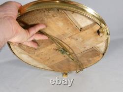 Grand plateau à miroir, centre de table d'époque Empire en bronze doré, XIX ème