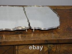 Grand surtout de table de style Louis XV en bronze argenté, époque fin XIX ème