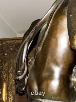 Grande Pendule De Château 68cm Époque Restauration Bronze