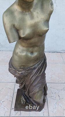 Grande sculpture en bronze Venus de Milo époque XIXème