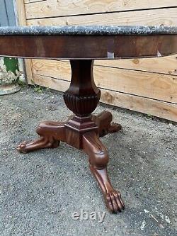 Guéridon époque empire XIXeme Napoléon Marbre Table De Milieu Château