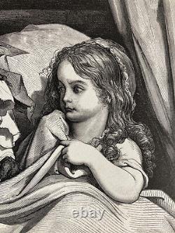 Gustave Doré Le petit chaperon rouge 2 Gravures, Estampe Originale époque XIX