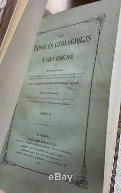 Henri Lecoq Les époques géologiques de l'Auvergne, avec 170 planches. 1867