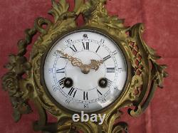 Horloge Murale / Cartel Japy F. Epoque Fin Xixeme De Style Louis XV En Bronze