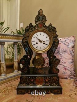 Horloge Portique En Marqueterie Boulle D'époque Napoléon III