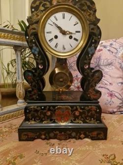 Horloge Portique En Marqueterie Boulle D'époque Napoléon III