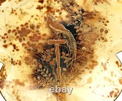 JAPON 2 Plats en Ecaille Laquée Oiseau Phénix Papillons Epoque MEIJI XIXème