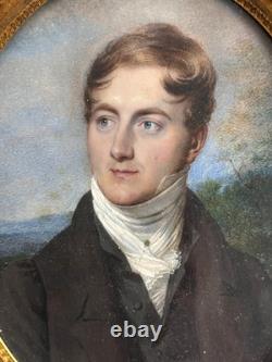 JEAN-URBAIN GUÉRIN (1761-1836) PEINTURE MINIATURE PORTRAIT ÉPOQUE DÉBUT XIXème JEAN-URBAIN GUÉRIN (1761-1836) PEINTURE MINIATURE PORTRAIT ÉPOQUE DÉBUT XIXème