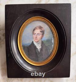 JEAN-URBAIN GUÉRIN (1761-1836) PEINTURE MINIATURE PORTRAIT ÉPOQUE DÉBUT XIXème