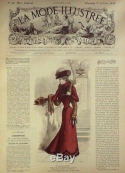 JOURNAUX de Mode-1899-d'époque sans patrons 51 x LA MODE ILLUSTREE