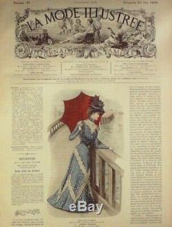 JOURNAUX de Mode-1899-d'époque sans patrons 51 x LA MODE ILLUSTREE