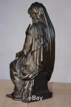 Jeune fille au crucifix en bronze par Duchoiselle époque XIXème