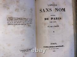 L'époque sans nom esquisses de Paris 1830-1833 par M. A. Bazin