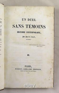 LACROIX BIBLIOPHILE JACOB, Un duel sans témoins, EO, rel. Époque