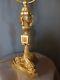 Lampe Ancienne Xixe Bronze Signee Ch. Blanc Paris Tripode Dauphins Dorure Epoque