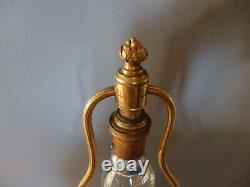 LAMPE ANCIENNE XIXe BRONZE SIGNEE CH. BLANC PARIS TRIPODE DAUPHINS DORURE EPOQUE