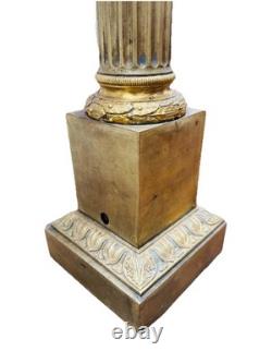 LAMPES 57cm CARCEL D'EPOQUE RESTAURATION BRONZE CISELÉ ET DORÉ MÉCANISME XIX