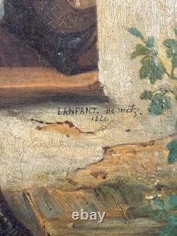 LANFANT DE METZ (1814-1892) PEINTURE HST ÉPOQUE XIXème ÉCOLE ROMANTIQUE