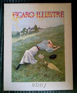 LUCIUS ROSSI 1896 Printemps FIGARO ILLUSTRÉ Chromogravure Belle Époque Originale