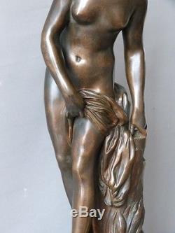 La Baigneuse De Falconet, Grand Bronze à Patine Brune, époque XIX ème