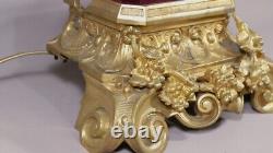 Lampe En Bronze Doré Napoléon III Aux Pampres De Vigne, époque XIX ème