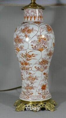 Lampe En Porcelaine Japonisante Monture Bronze, époque XIX ème Siècle