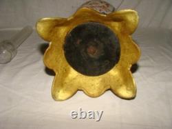 Lampe à pétrole en porcelaine de Satsuma époque fin XIX ème, début XX ème