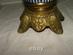 Lampe à pétrole en porcelaine de Satsuma époque fin XIX ème, début XX ème
