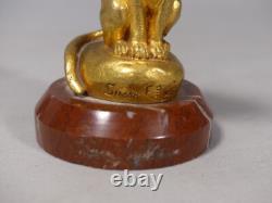 Le Chat Par Clovis Masson Et Susse Frères, Bronze Animalier époque Fin XIX ème