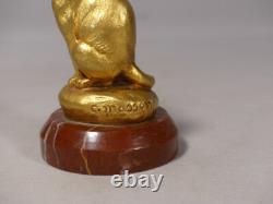 Le Chat Par Clovis Masson Et Susse Frères, Bronze Animalier époque Fin XIX ème