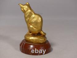 Le Chat Par Clovis Masson Et Susse Frères, Bronze Animalier époque Fin XIX ème