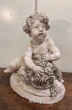 Lebrun Putti en terre cuite émaillée époque fin XIXeme