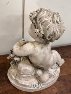 Lebrun Putti en terre cuite émaillée époque fin XIXeme