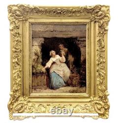 Leonard Saurfelt paire d'huiles sur panneau scènes d'intérieur époque XIX ème