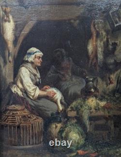 Leonard Saurfelt paire d'huiles sur panneau scènes d'intérieur époque XIX ème