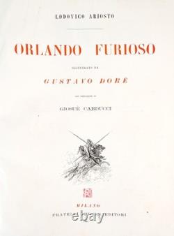 Livre Ancien Orlando Furioso Ludovico Ariosto Gustave Doré Treves 1881 Époque