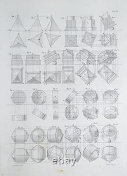 Livre Atlas Architecture Civile Giovanni Vannini Autographié Époque 1850