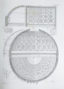 Livre Atlas Architecture Civile Giovanni Vannini Autographié Époque 1850