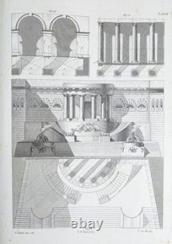 Livre Atlas Architecture Civile Giovanni Vannini Autographié Époque 1850