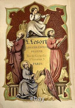 Livre dHeures Religion & Piété Fleurs de Lys & Couronne Comtale Époque XIX ème