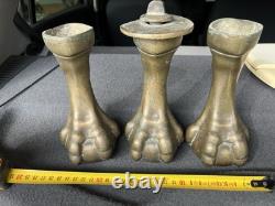 Lot 3 PIEDS AIGLE BRONZE ANCIEN XIXeme Epoque Napoléon