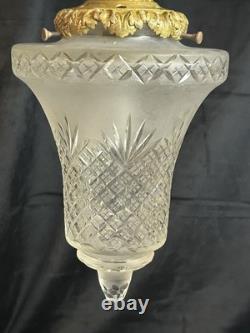 Luminaire ancien fin XIXè Plafonnier en bronze et cristal Epoque Napoléon 3