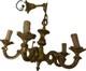 Lustre En Bronze Doré Style Louis Xvi époque Fin Xix ème 5 Branches+2 Appliques