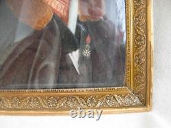 MINIATURE, GOUACHE, PORTRAIT D'HOMME, EPOQUE XIXème