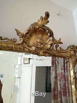 Magnifique ANCIEN MIROIR en bois doré style LOUIS XV époque XIXème