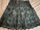 Magnifique Dentelle Noire Ancienne Leavers Mont&eacute;e En Jupe Belle &Eacute;poque 68 Cm Tai