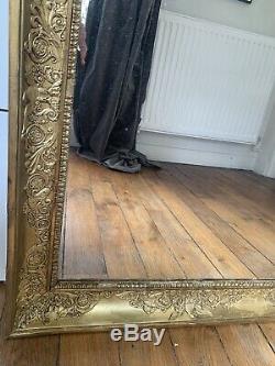 Magnifique miroir époque Empire en bois doré XIX Eme